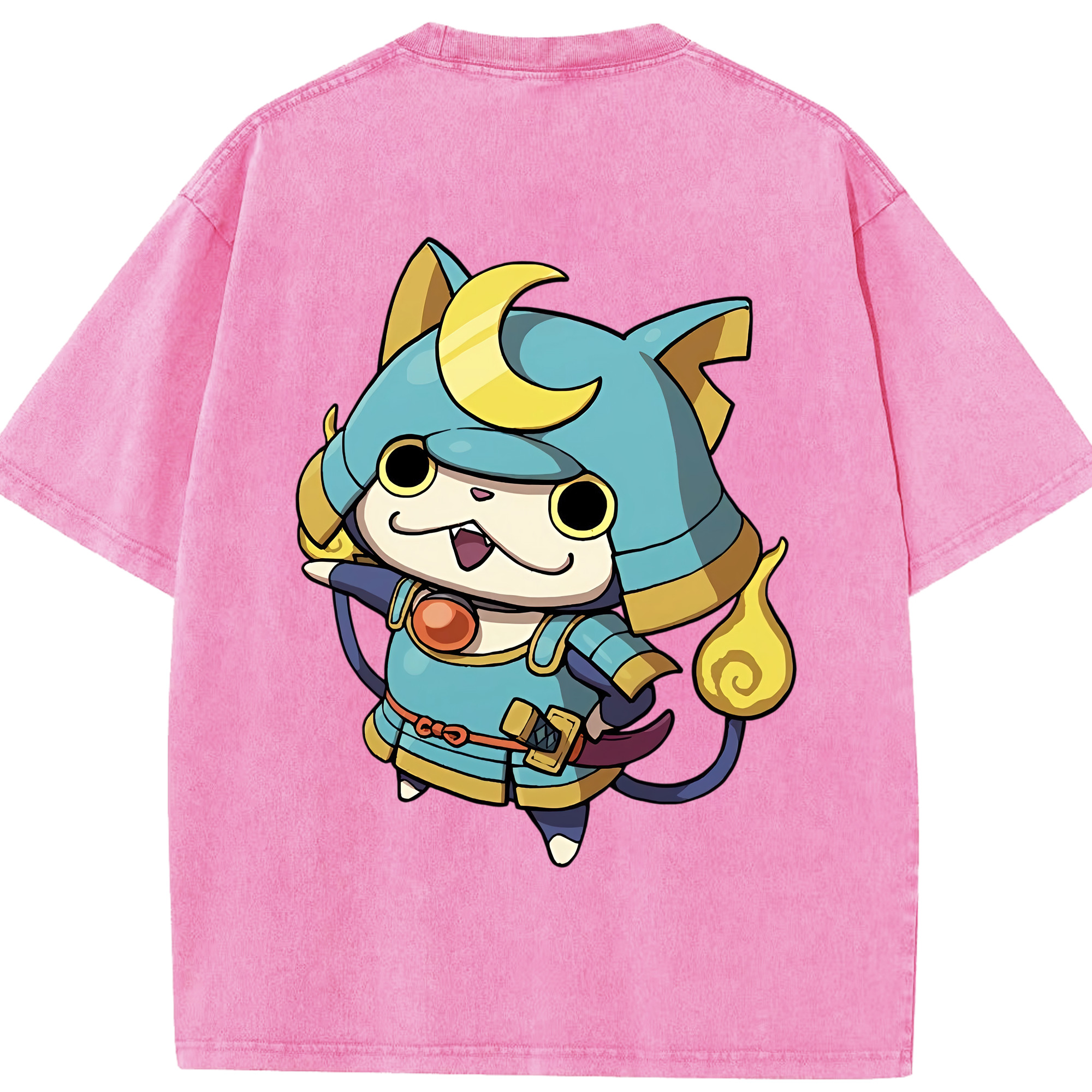 （画像用） 妖怪ウォッチ Yo-kai Watch 綿100% ヴィンテージ風 半袖Tシャツ（背面プリント）